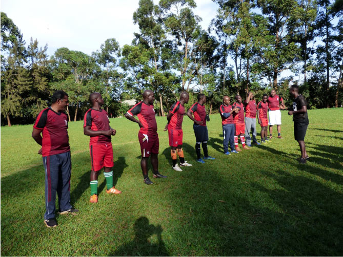 Sports Football Team Line-Up